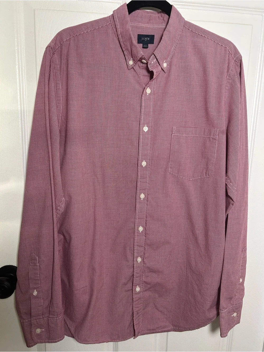 J. Crew Men's Button-Down Shirt in Dusty Rose Check
